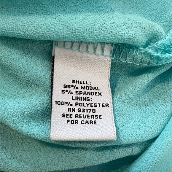 Joan Vass Maxi Dress in Blue Green with Tropical Floral Print Size XL - Picture 6 of 7